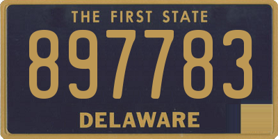 DE license plate 897783