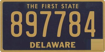 DE license plate 897784