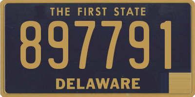 DE license plate 897791
