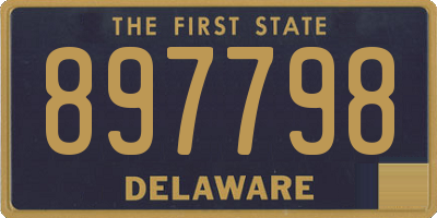 DE license plate 897798