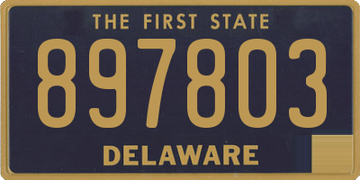 DE license plate 897803