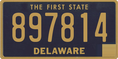 DE license plate 897814