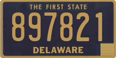 DE license plate 897821