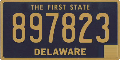 DE license plate 897823