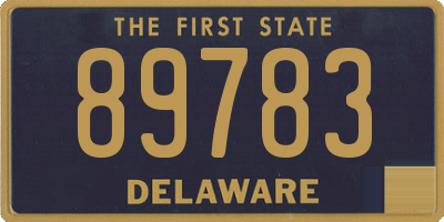 DE license plate 89783
