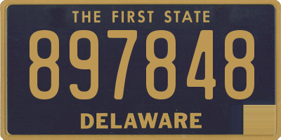 DE license plate 897848