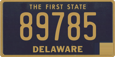 DE license plate 89785