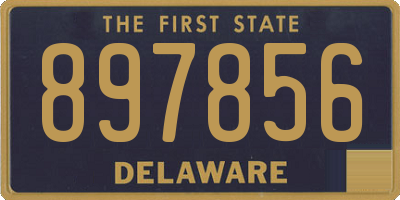 DE license plate 897856