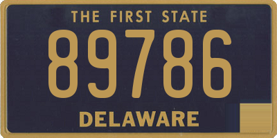 DE license plate 89786