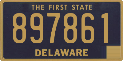 DE license plate 897861