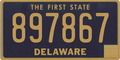 DE license plate 897867