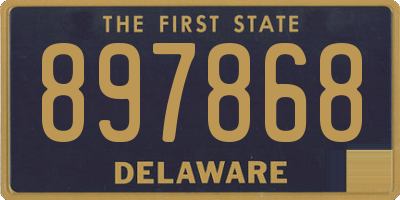 DE license plate 897868