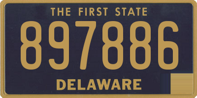 DE license plate 897886