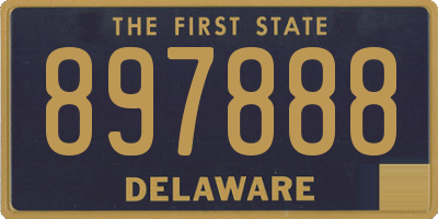 DE license plate 897888
