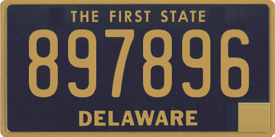 DE license plate 897896
