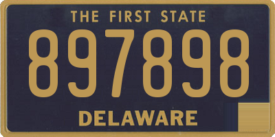 DE license plate 897898