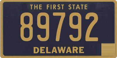 DE license plate 89792