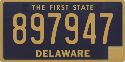 DE license plate 897947
