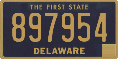 DE license plate 897954