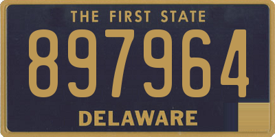 DE license plate 897964