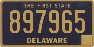 DE license plate 897965
