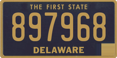 DE license plate 897968