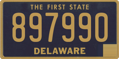 DE license plate 897990
