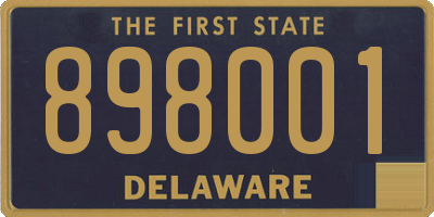DE license plate 898001