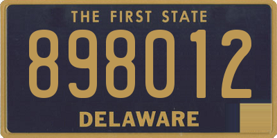DE license plate 898012