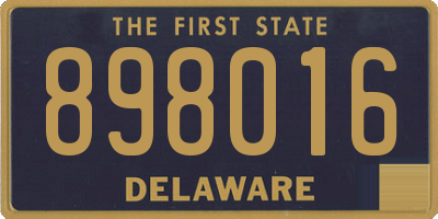 DE license plate 898016
