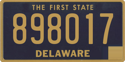 DE license plate 898017