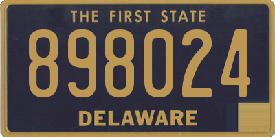 DE license plate 898024
