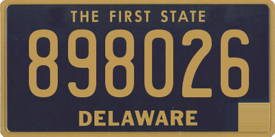 DE license plate 898026