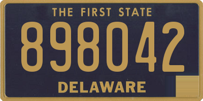 DE license plate 898042