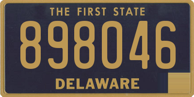 DE license plate 898046