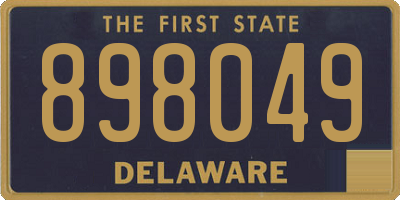 DE license plate 898049