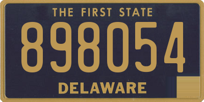 DE license plate 898054