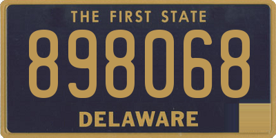 DE license plate 898068