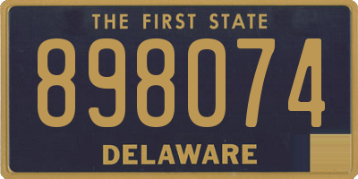 DE license plate 898074