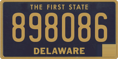 DE license plate 898086
