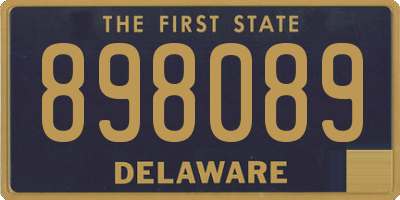 DE license plate 898089