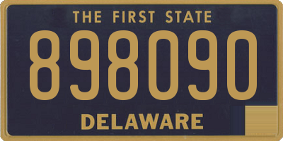 DE license plate 898090
