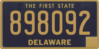 DE license plate 898092