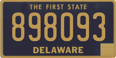 DE license plate 898093