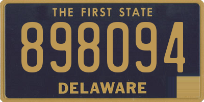 DE license plate 898094