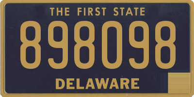 DE license plate 898098