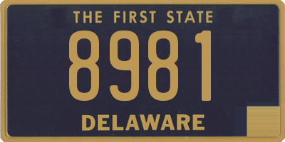 DE license plate 8981