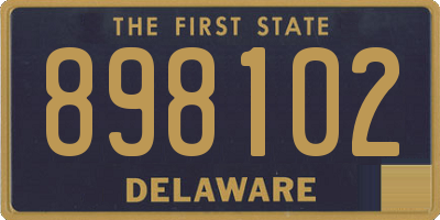 DE license plate 898102