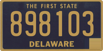 DE license plate 898103