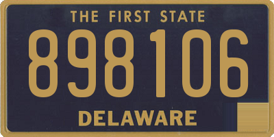 DE license plate 898106
